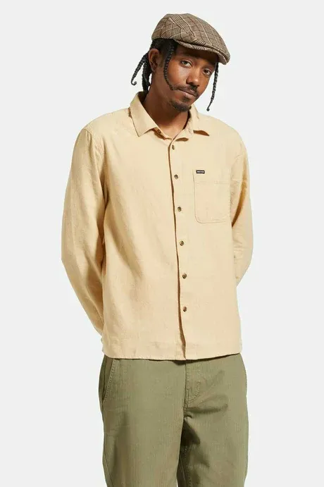 Brixton Men&#39;s Hastings LW  Flannel - Wheat