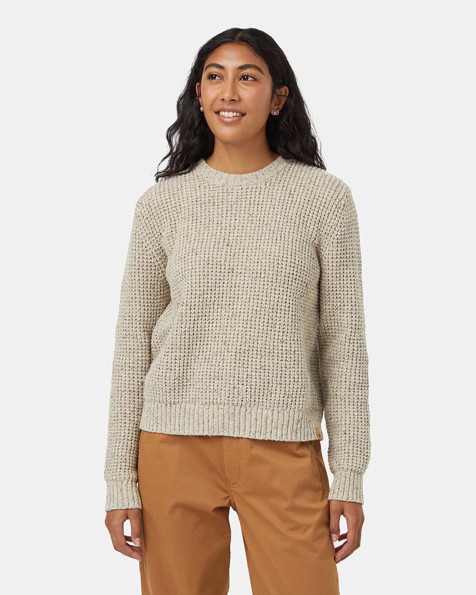 Tentree W Highline Nep Crew Sweater - PaleOak/HeatherNep