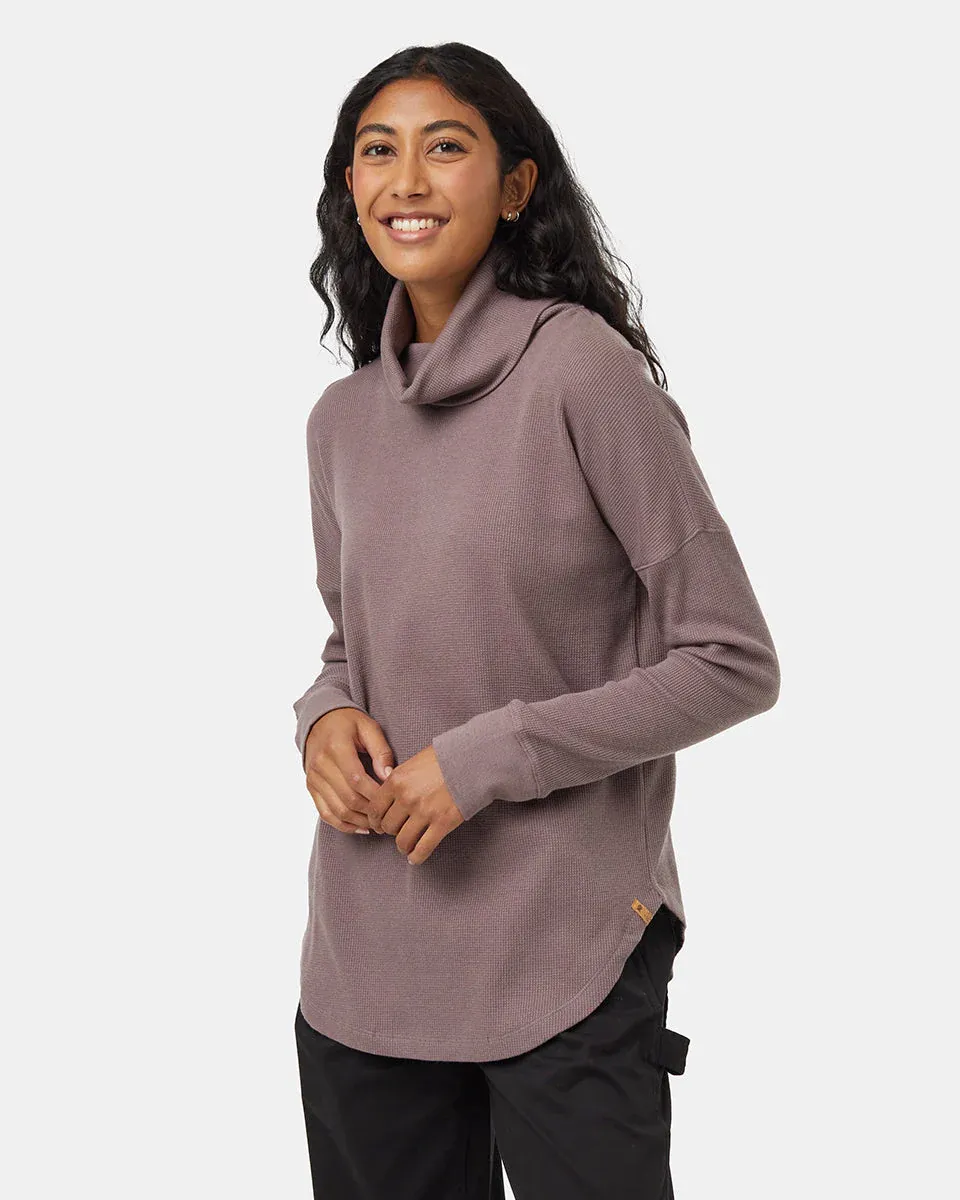 Tentree W TreeWaffle Turtleneck LS - Elkwood