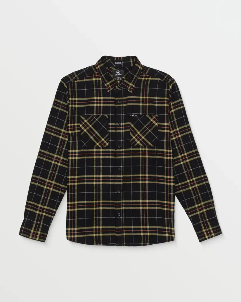 Volcom Mens Netastone Flannel LS - BLK