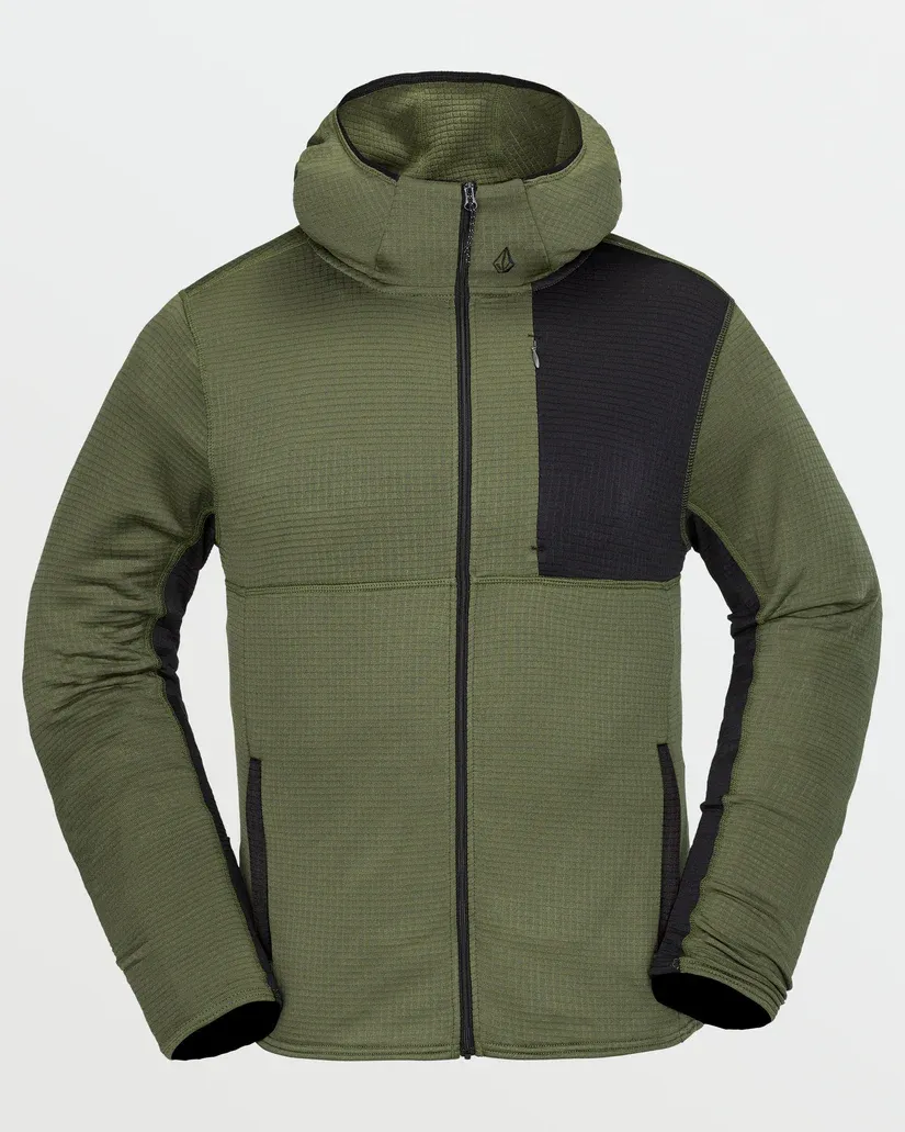 Volcom Men Gridlock Full Zip - Ivy