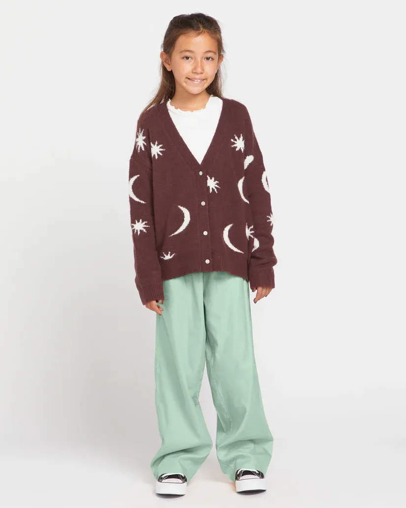 Volcom Girls NYTE Stone Cardi Espresso