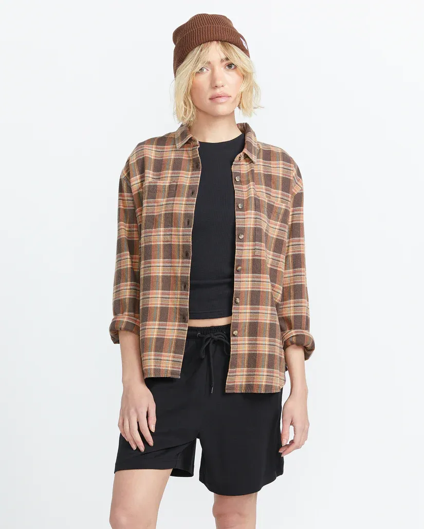 Volcom Women Plaid to Meet U 2 LS - VBN