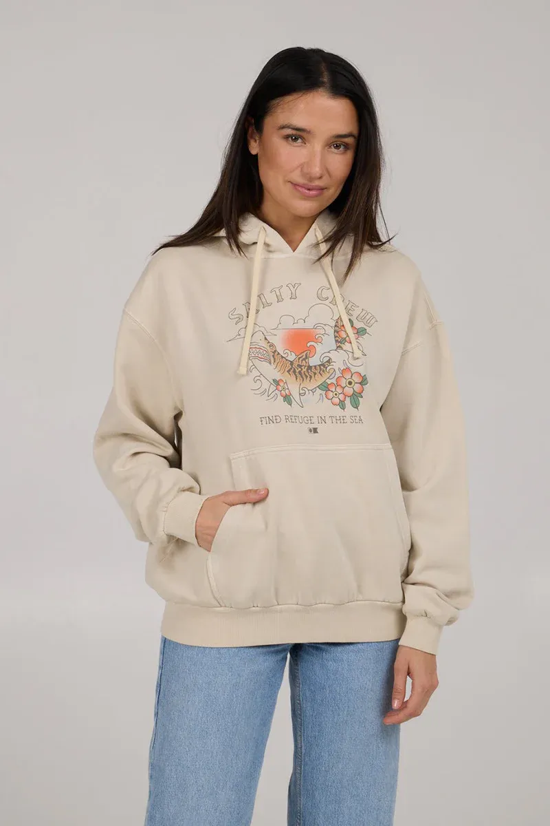 Salty Crew Women Hopper Hoodie - Off White