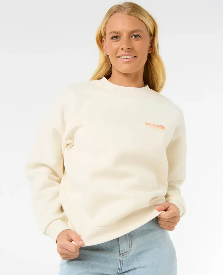 Rip Curl W Ocean Tech Heritage Crew - Bone
