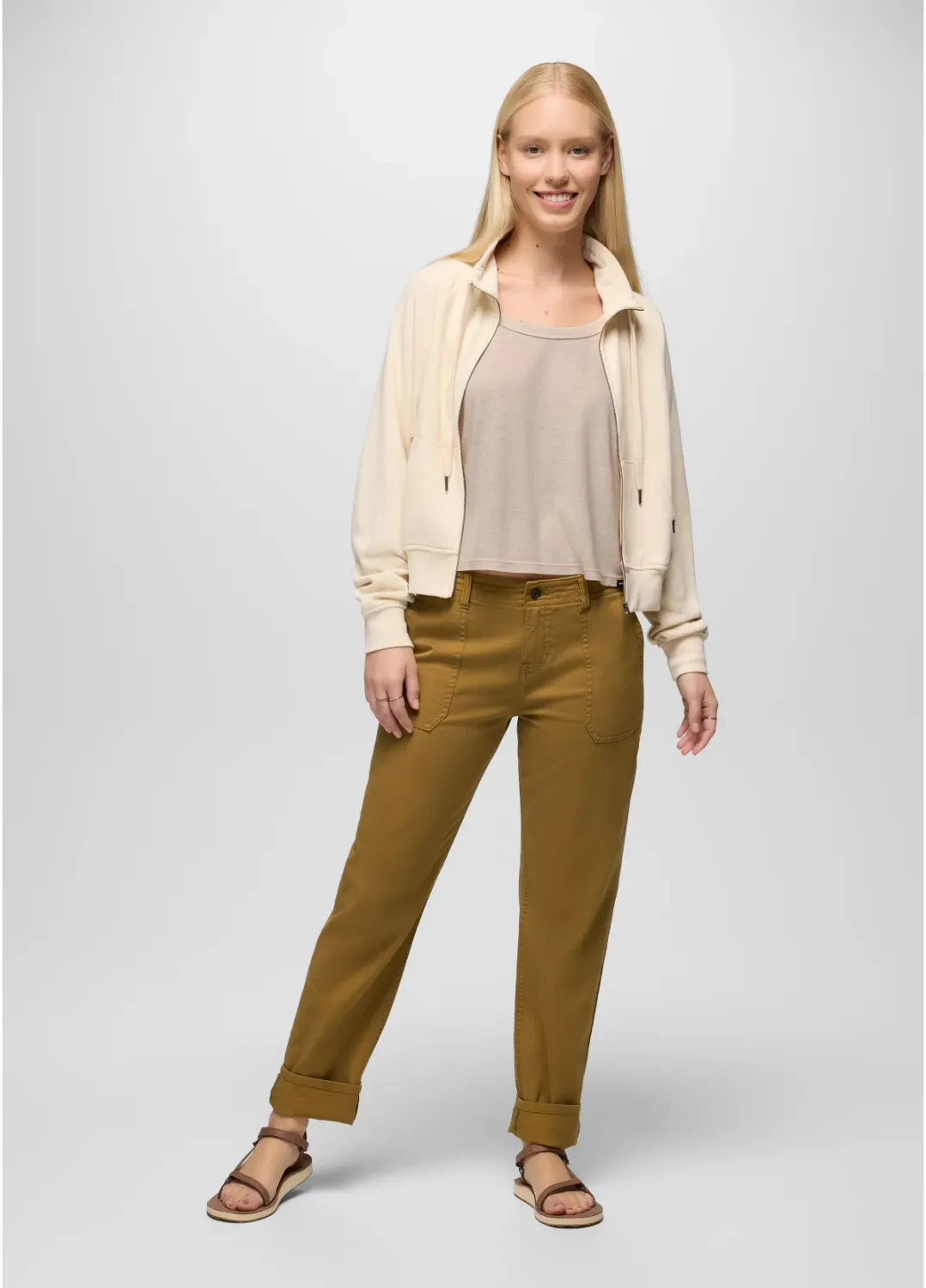 Prana Women Sancho Boyfriend Pant - Retro Olive