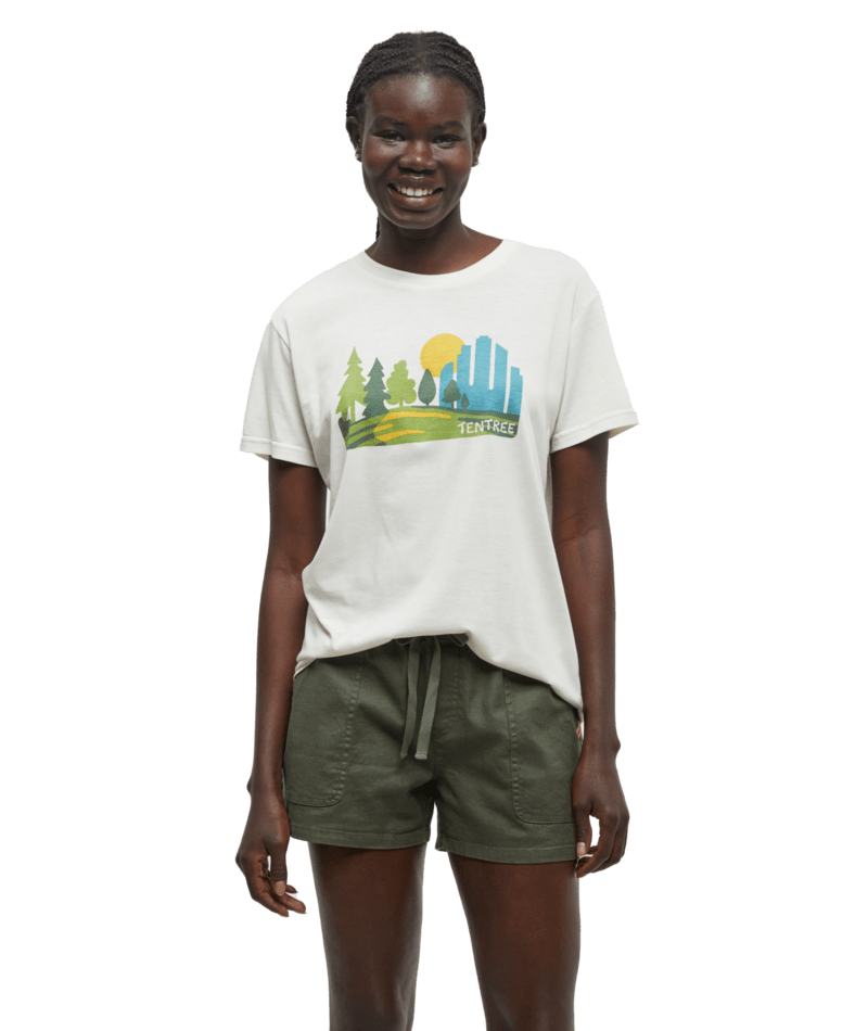 Tentree Women Urban Skyline Tee - Undyed