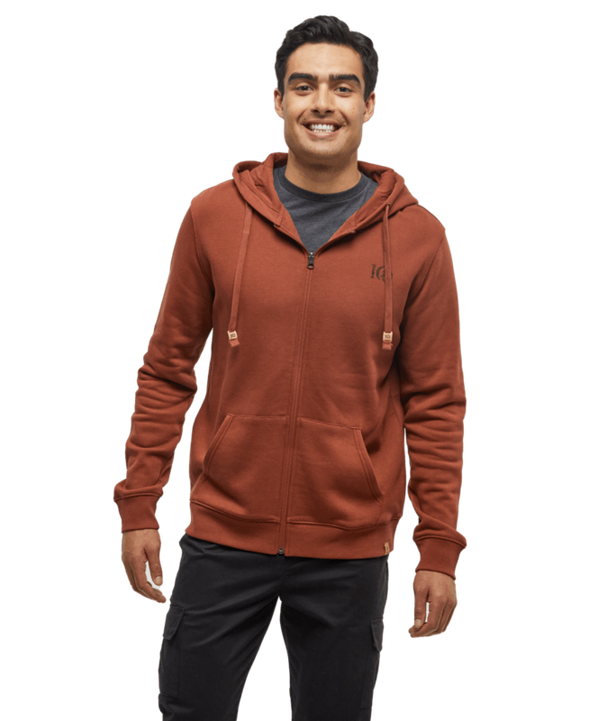 Tentree M Woodblock Zip Hoodie- Sequoia