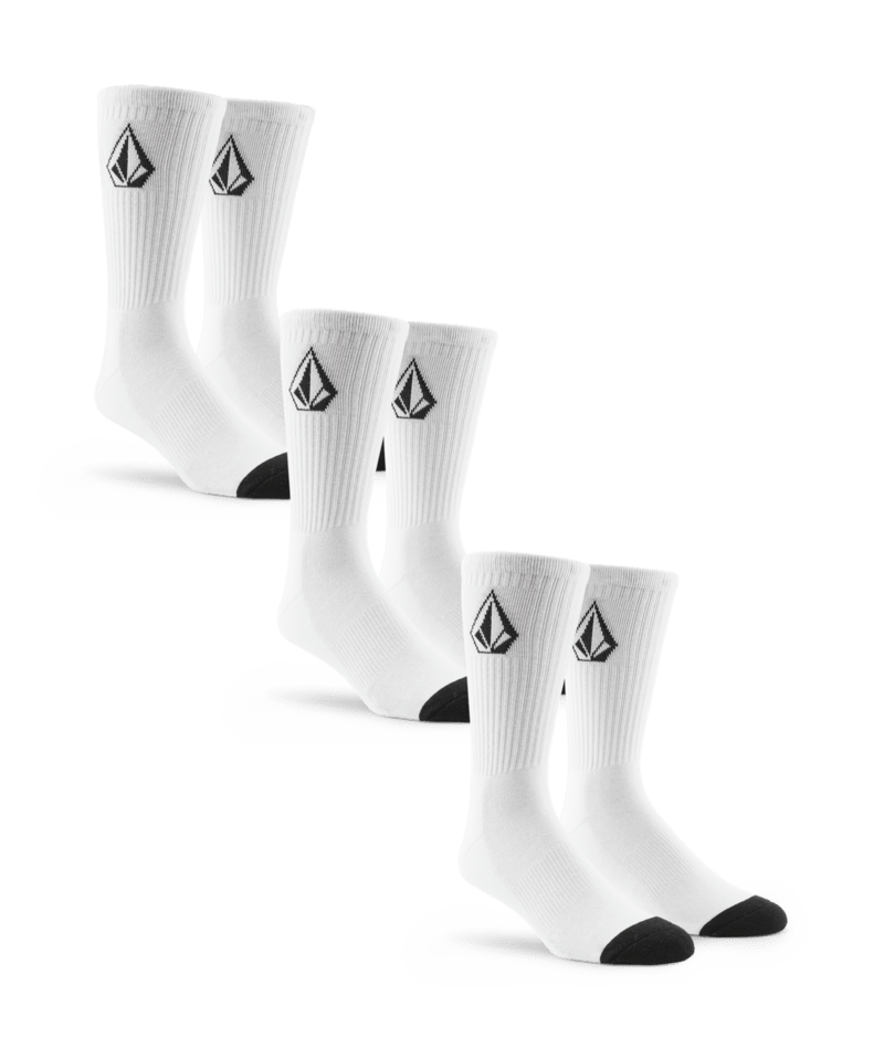 Volcom Men&#39;s Full Stone Sock 3pk - WHT