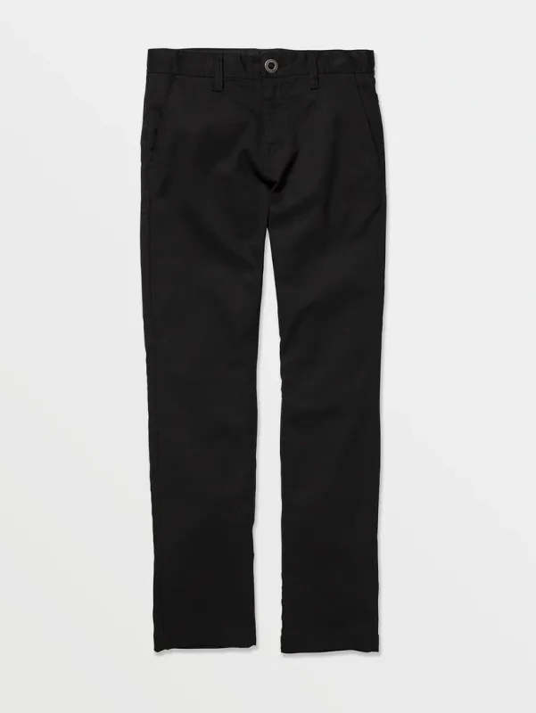 Volcom Youth Frickin Modern Stretch Pant - BLK