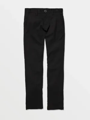 Volcom Youth Frickin Modern Stretch Pant - BLK