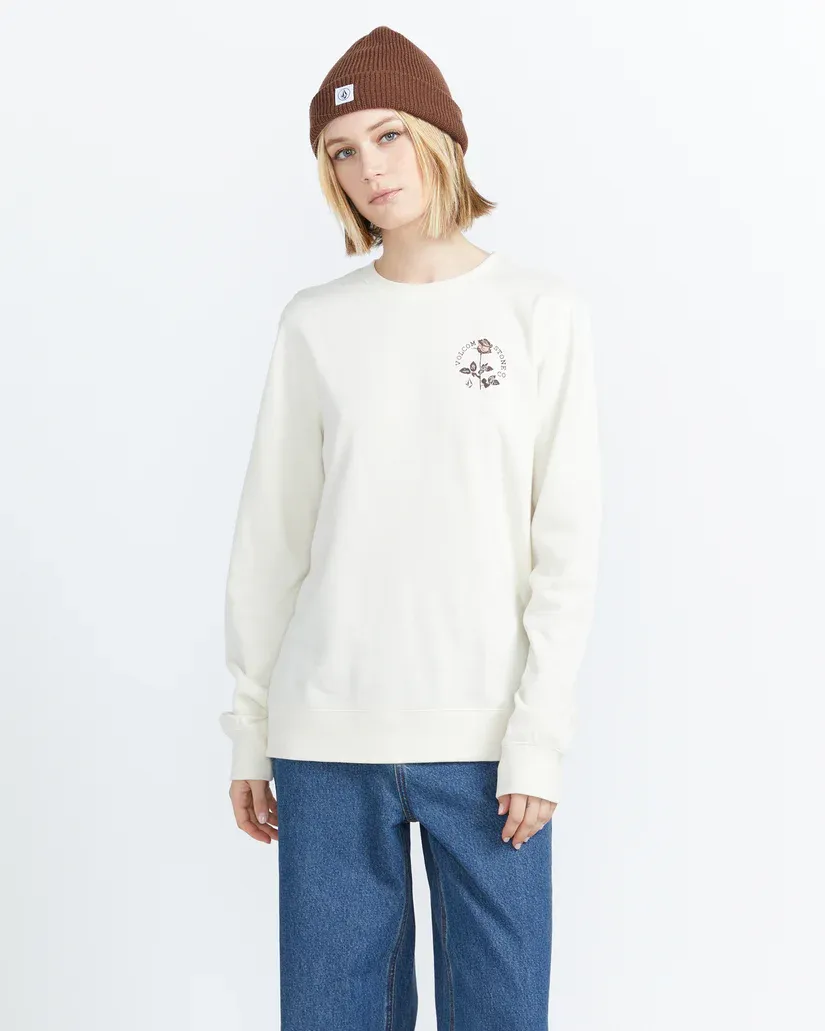 Volcom Women&#39;s Truly Deal Crew Bone