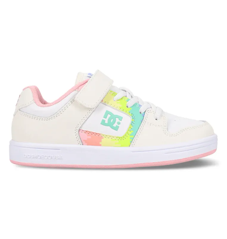 DC Shoe Co Kids Manteca 4 V - White/Pink/Multi