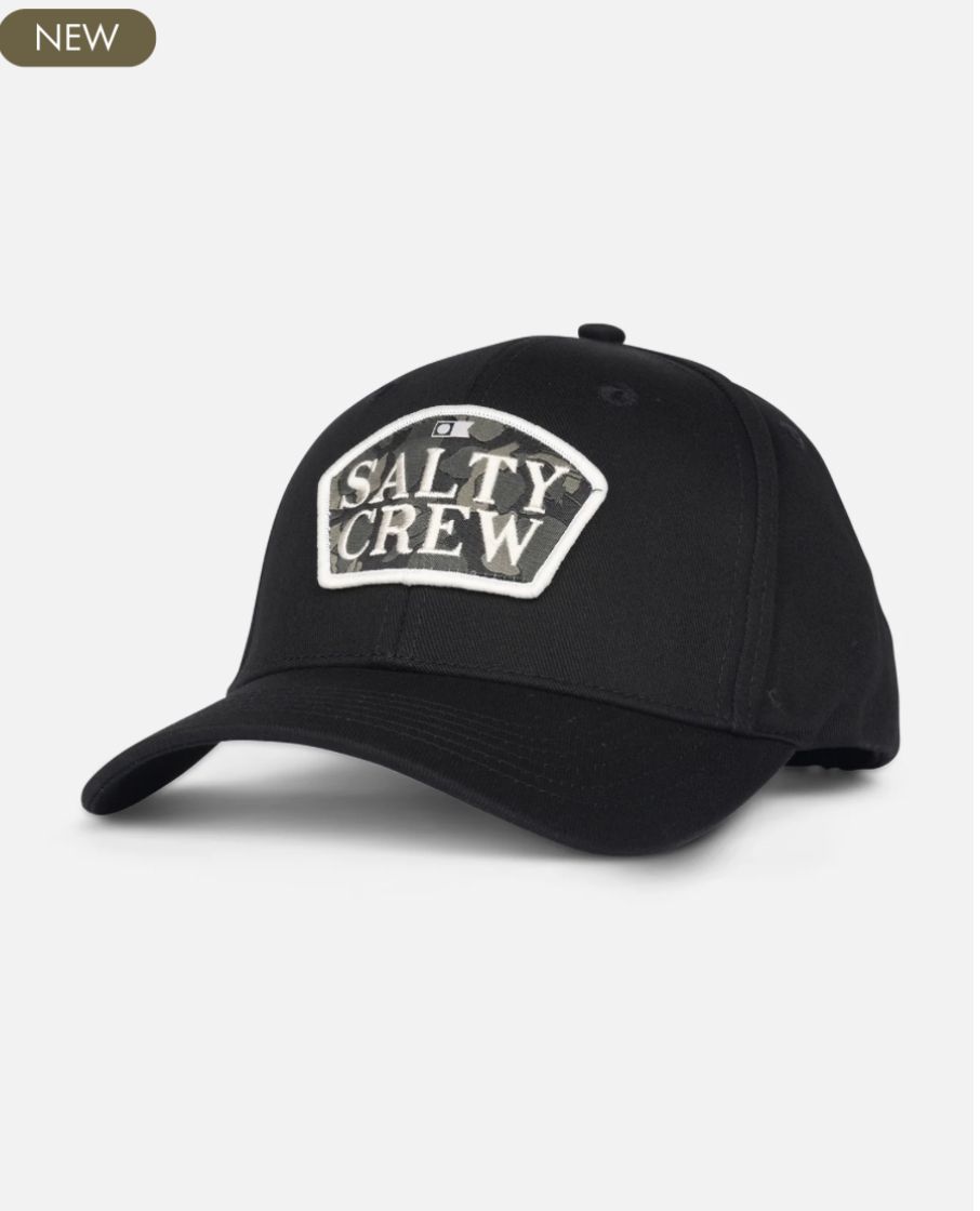 Salty Crew Filler Up 6 Panel Hat, Color: Black