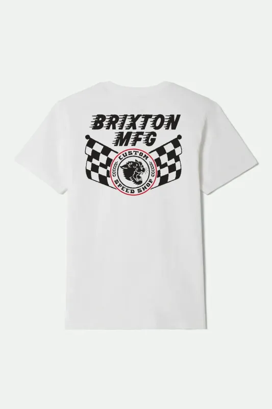 Brixton Mens Dunbar Tee - White