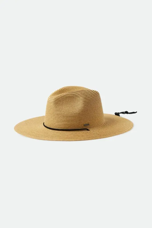 Brixton Mitch Packable Sun Hat - Tan 100% Straw