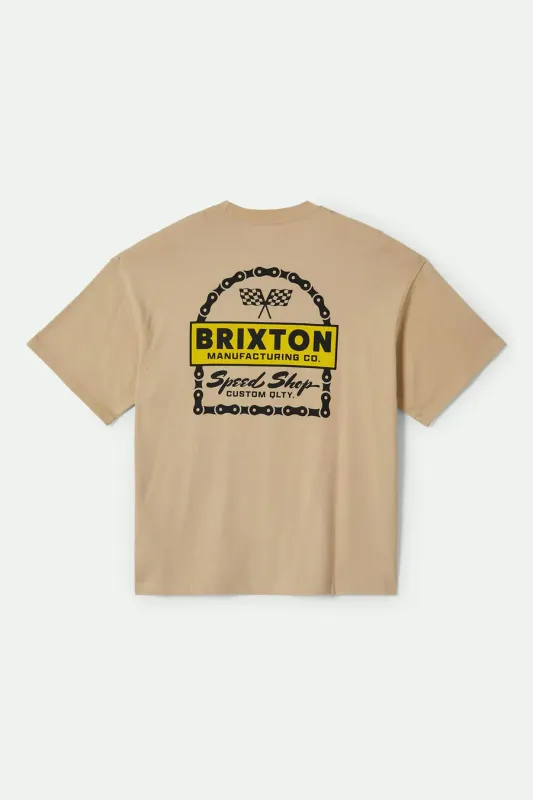 Brixton Mens Drayton HW Relaxed Tee - Cream