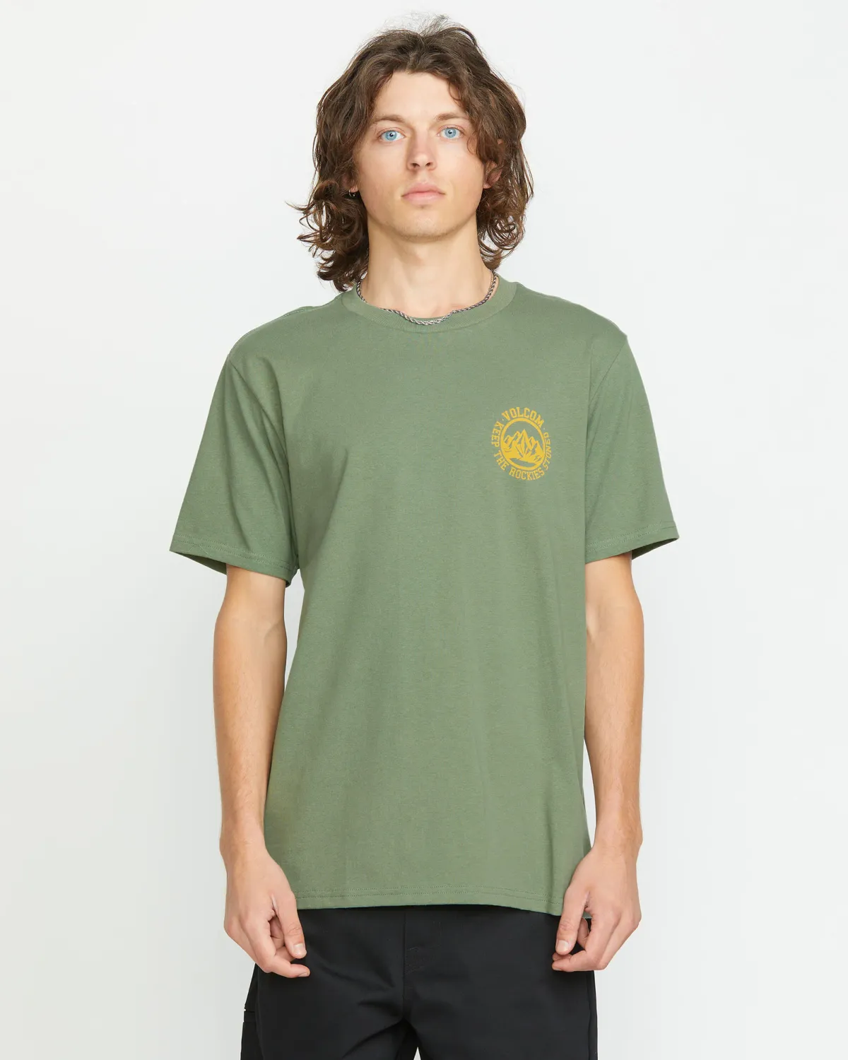 Volcom Men&#39;s Keep Rockies Stoned SST - Light Olive