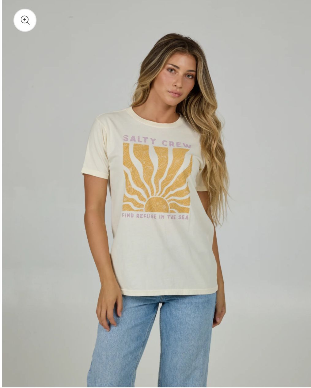 Salty Crew Women Perfect Set BF Tee - Off White