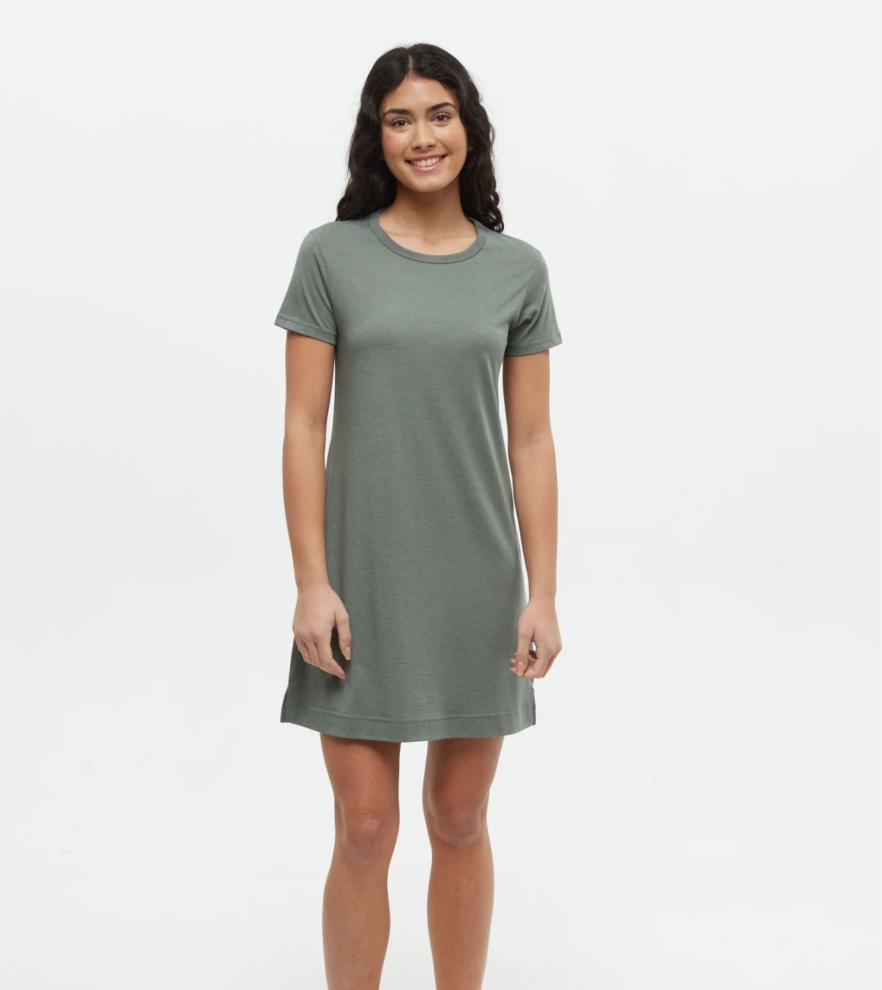 Tentree Women Birchwood Dress - Agave Green