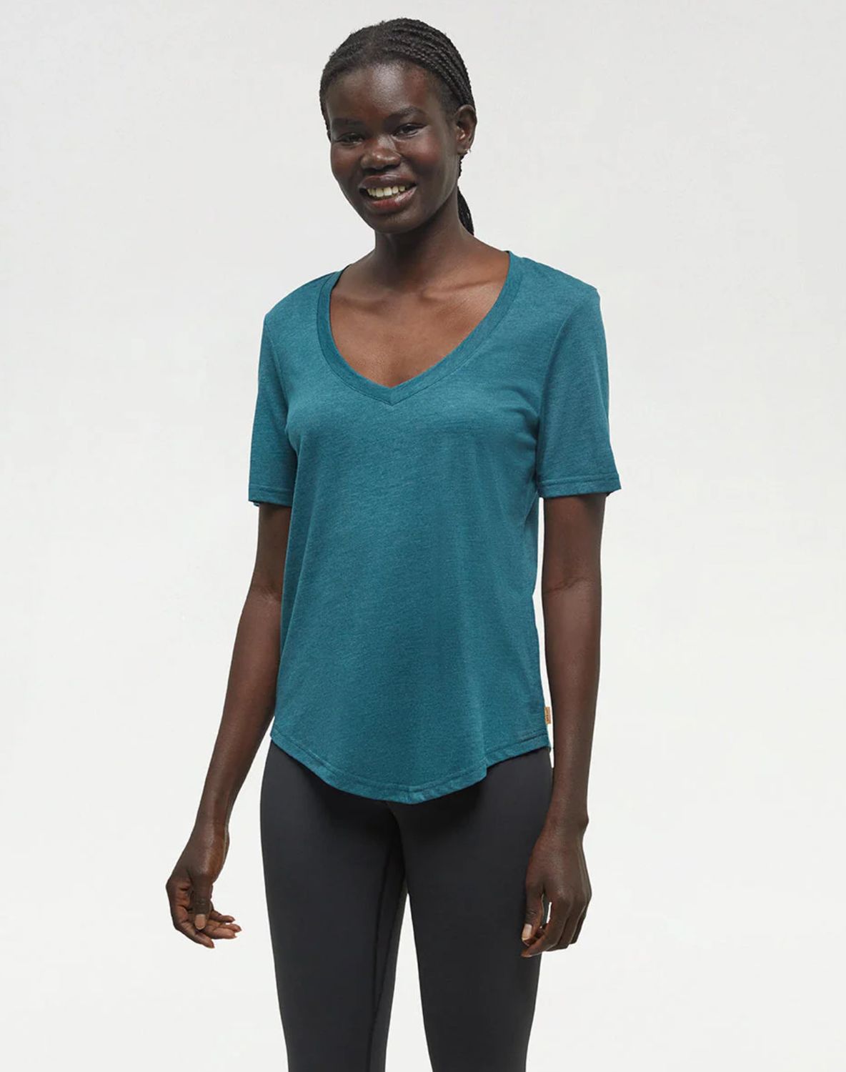 Tentree Women Brackley Tee - Jasper Heather