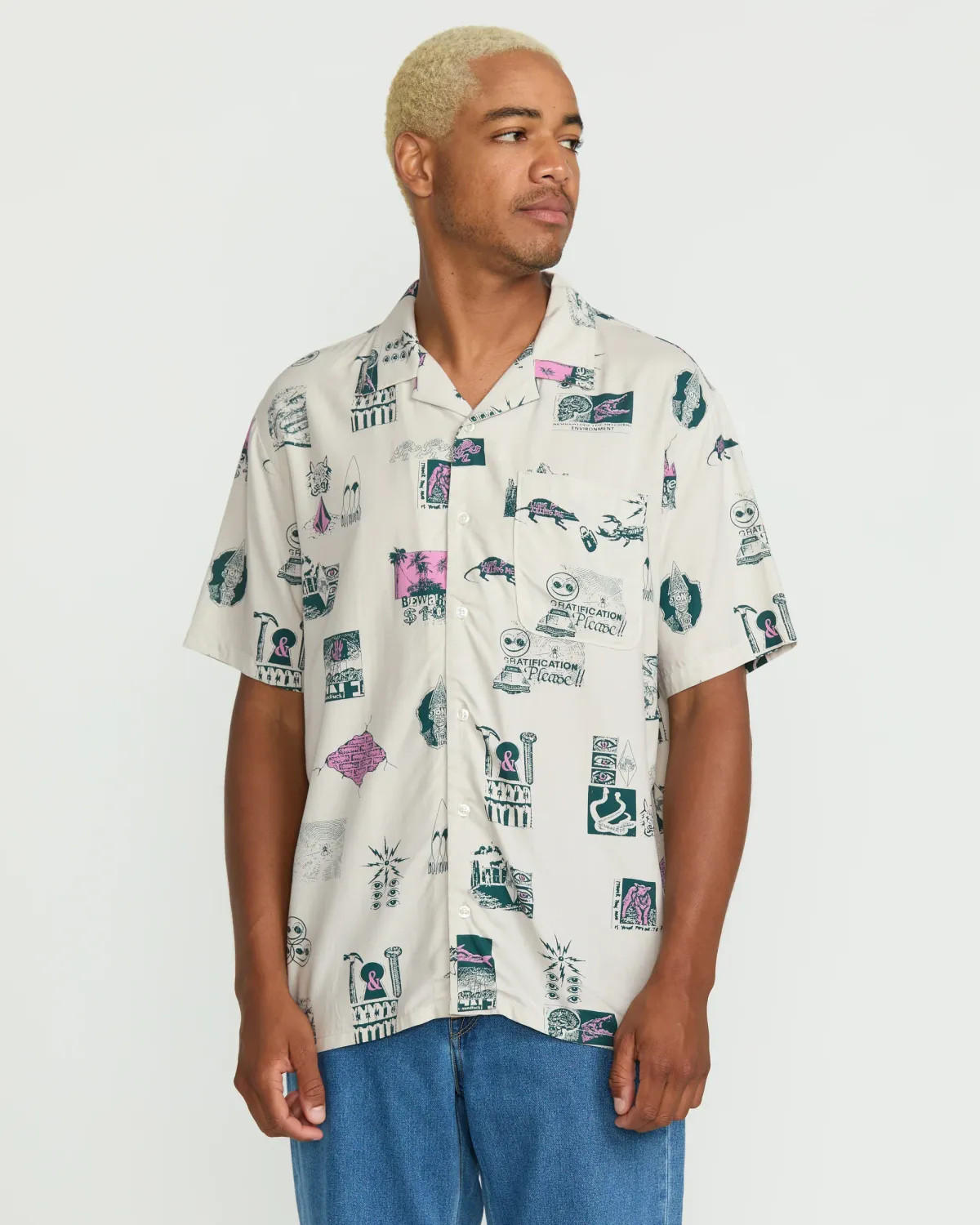 Volcom Men&#39;s Mistostone SS Shirt - Stone