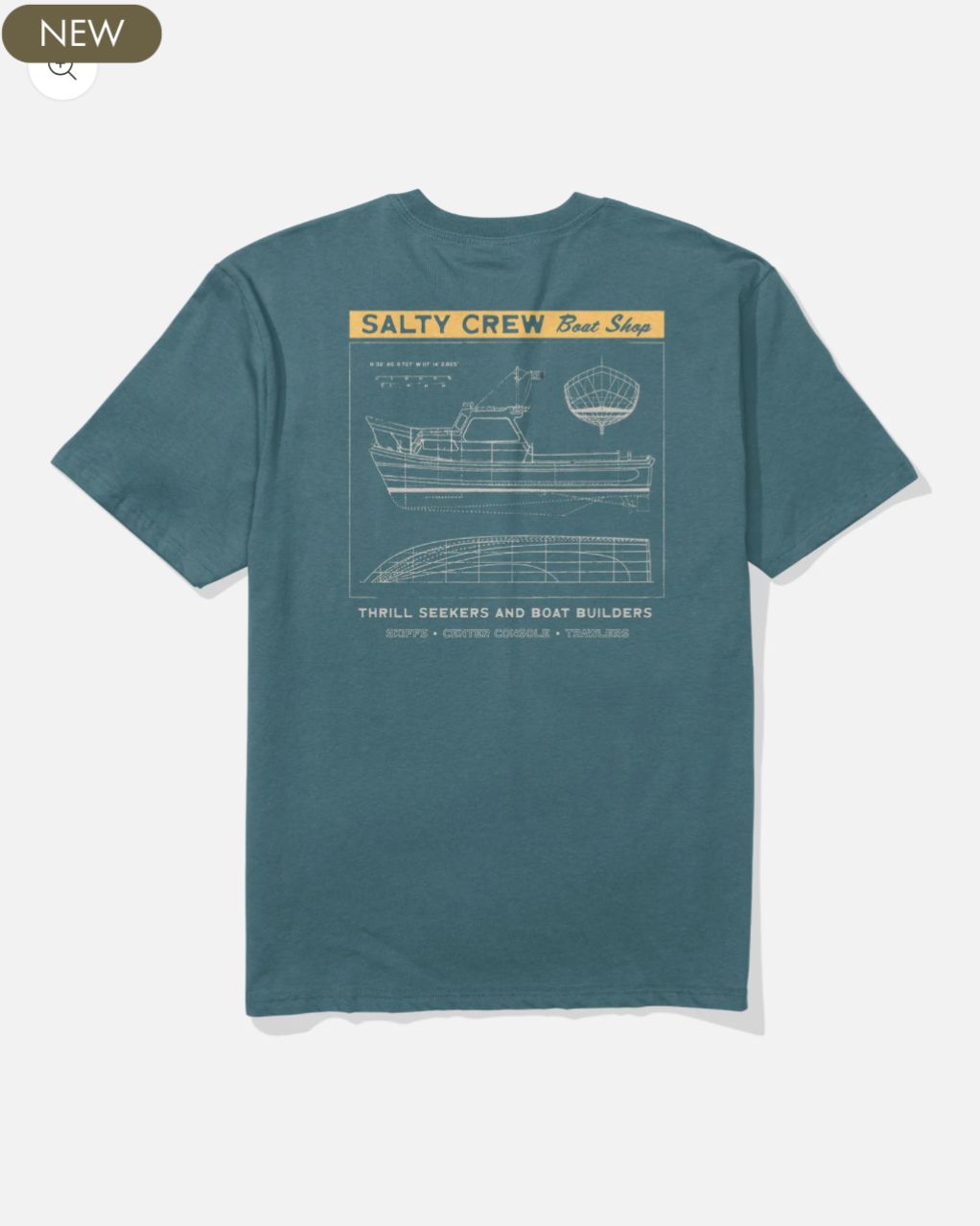 Salty Crew Boat Shop Tee - Hydro