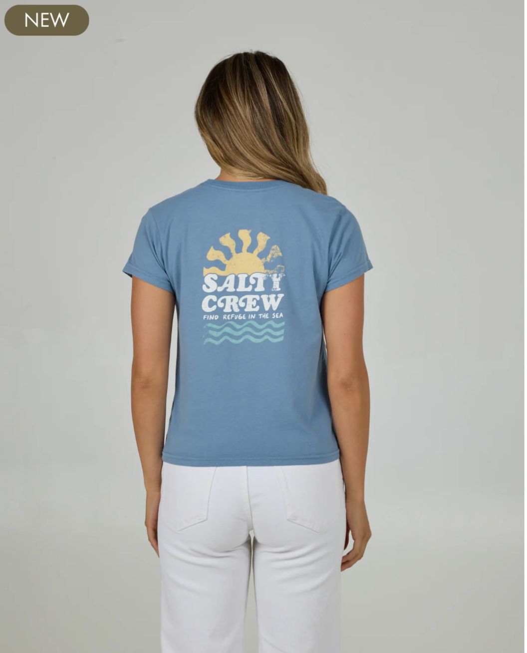 Salty Crew W West Bound Modern Tee - Dust Blue