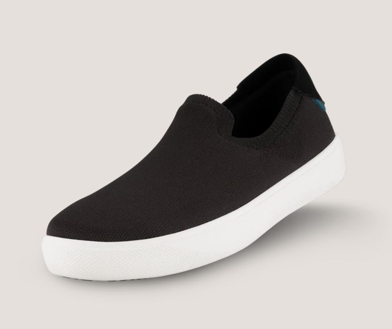 Vessi Women&#39;s Boardwalk Slip-on Sneaker - Boulder Black