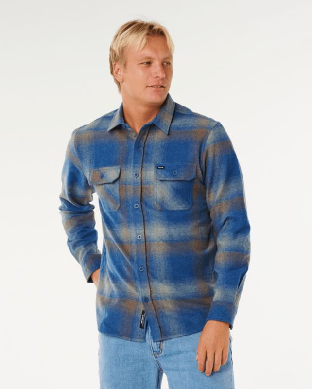 Rip Curl Men&#39;s Search Wool Flannel Lt Navy