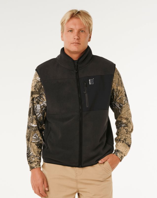 Rip Curl Men&#39;s Search Polar Fleece Vest - BLK