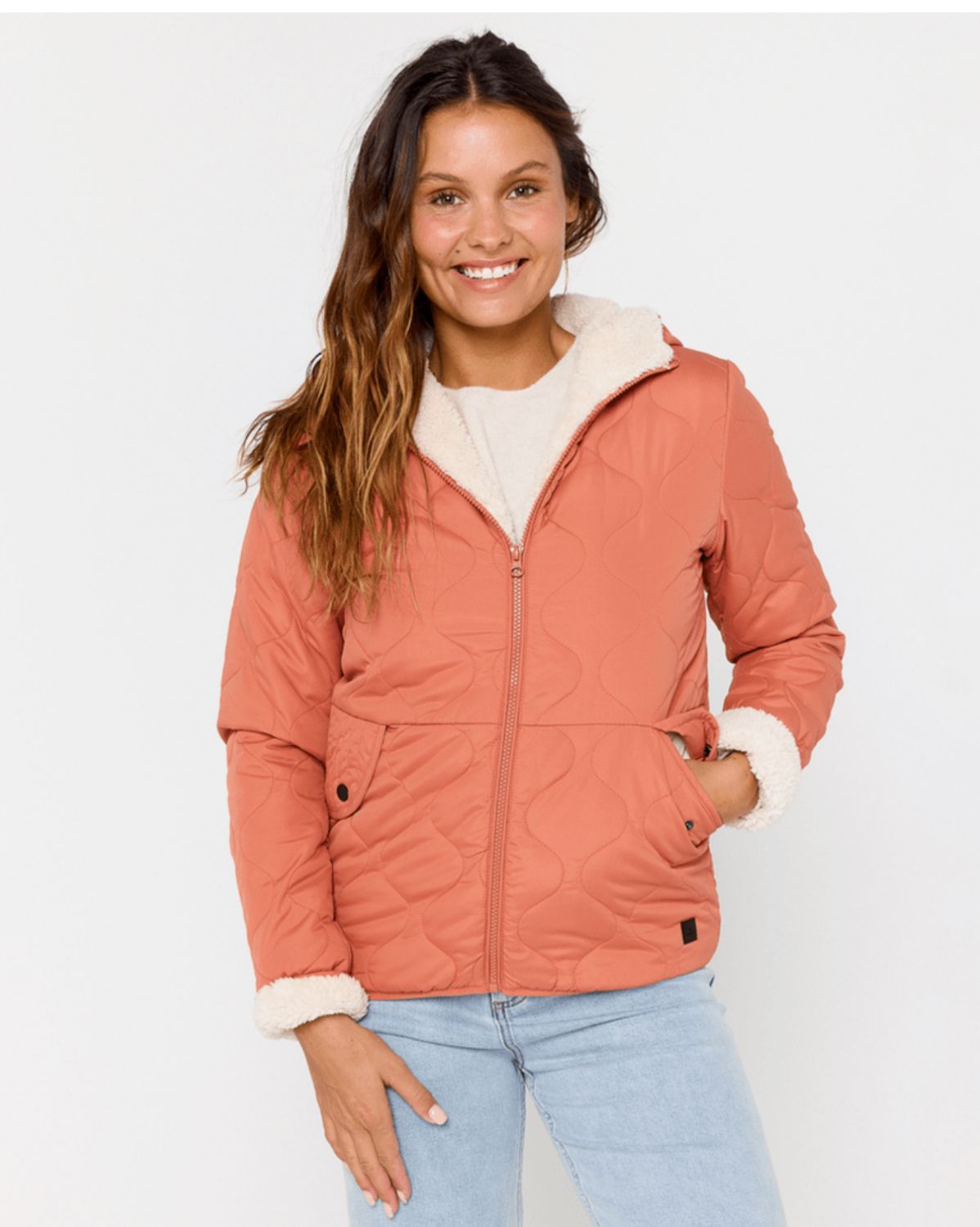 Rip Curl W Anoeta Quilted Jacket - Brick