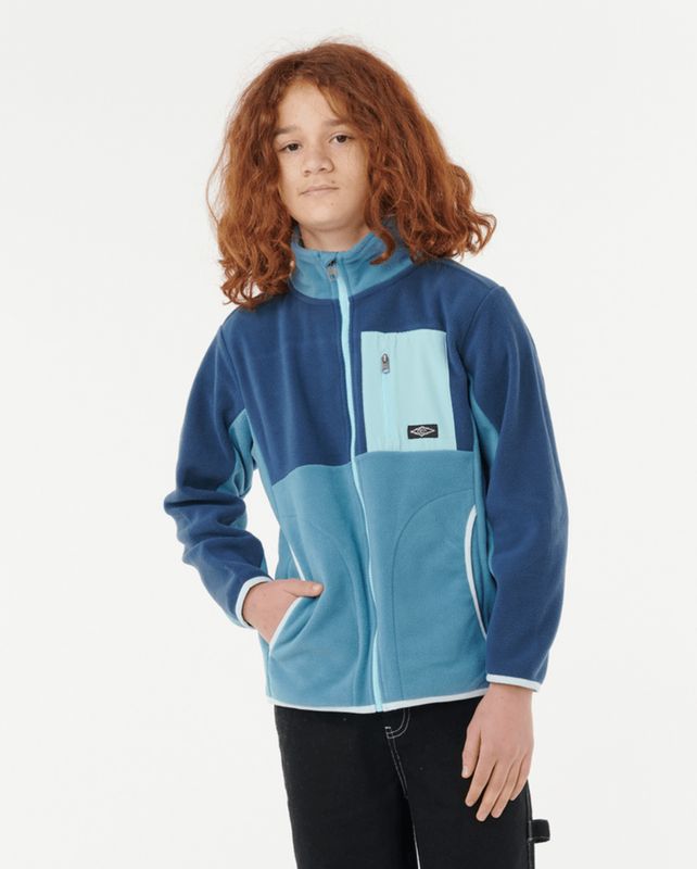 Rip Curl Boys Raw Energy Block Fleece - Storm Blue