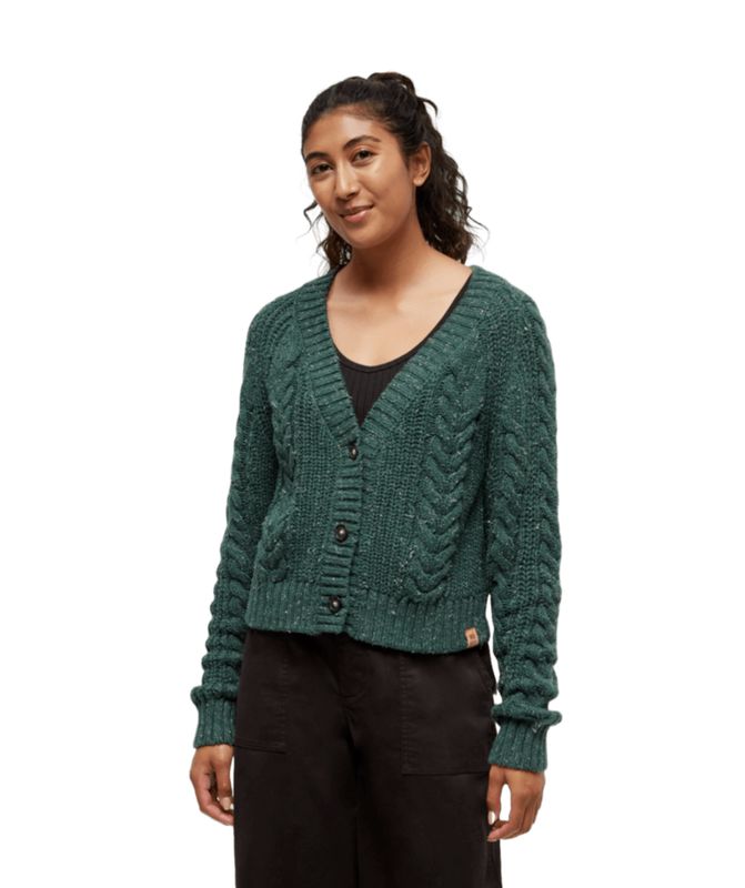 Tentree Women Stillwater Cardigan - Forest Pine