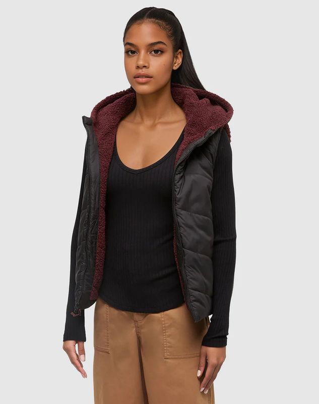 Tentree W Collins Vest - Deep Burgundy