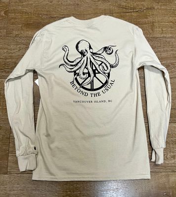 BTU Adult Unisex Octopus Longsleeve Shirt - Sand