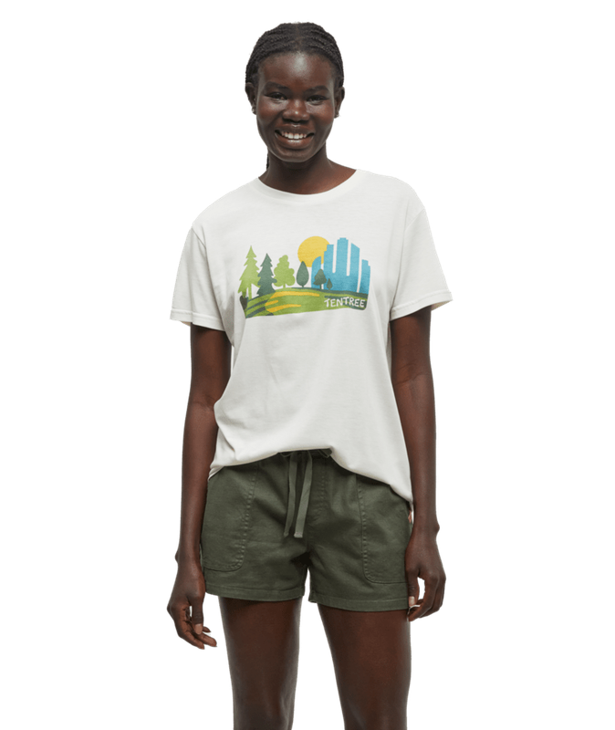 Tentree Women Urban Skyline Tee - Undyed