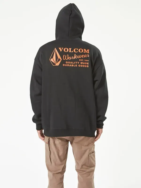 Volcom Men's Workwear Pull Over Hoodie - BLK
