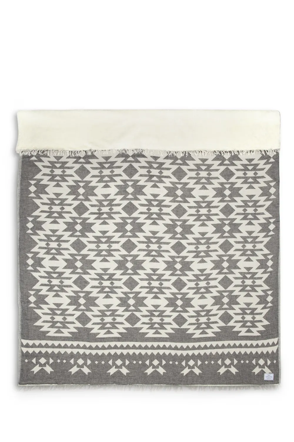 Tofino Towel - The Coast Fleece Lined Throw, Color: Granite