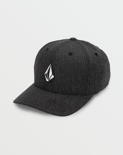 Volcom Men's Full Stone Htr Flexfit, Color: Char Htr, Size: S/M