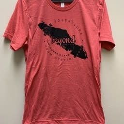 BTU Adult Unisex VanIsle Map S/S Tee - Red Mist