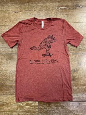 BTU Adult Unisex Skate Bear S/S Tee - Rust