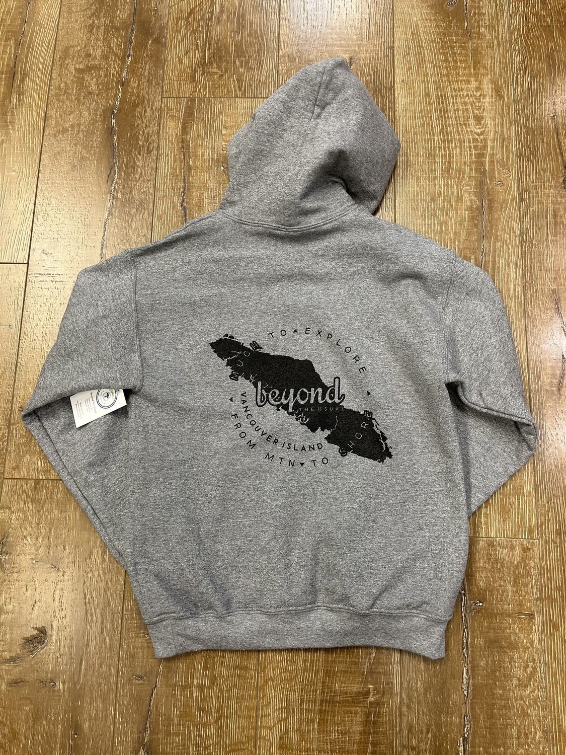 BTU Adult Unisex VanIsle Map Hoodie - Graphite Heather