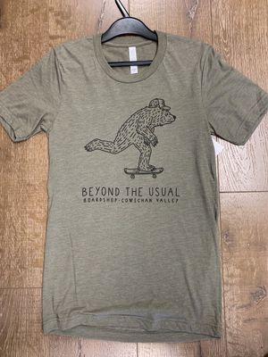 BTU Adult Unisex Skate Bear S/S Tee - Olive