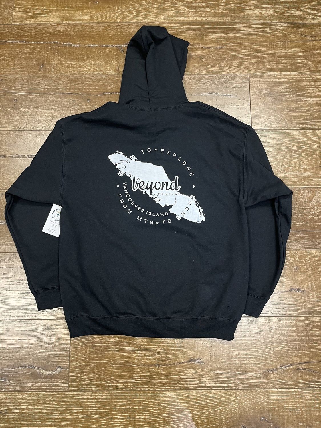 BTU Adult Unisex VanIsle Map Hoodie - Black