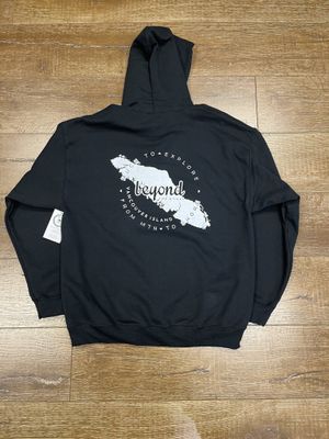 BTU Adult Unisex VanIsle Map Hoodie - Black
