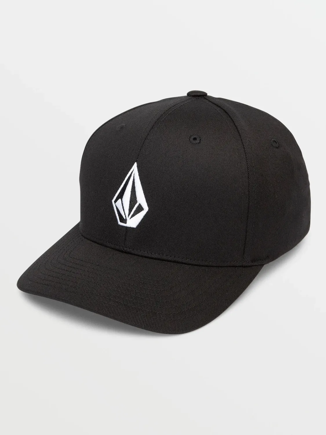 Volcom Men's Full Stone Flexfit Hat, Color: Black, Size: S/M