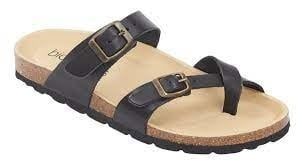 Biotime Women Emily Sandal Black Leather