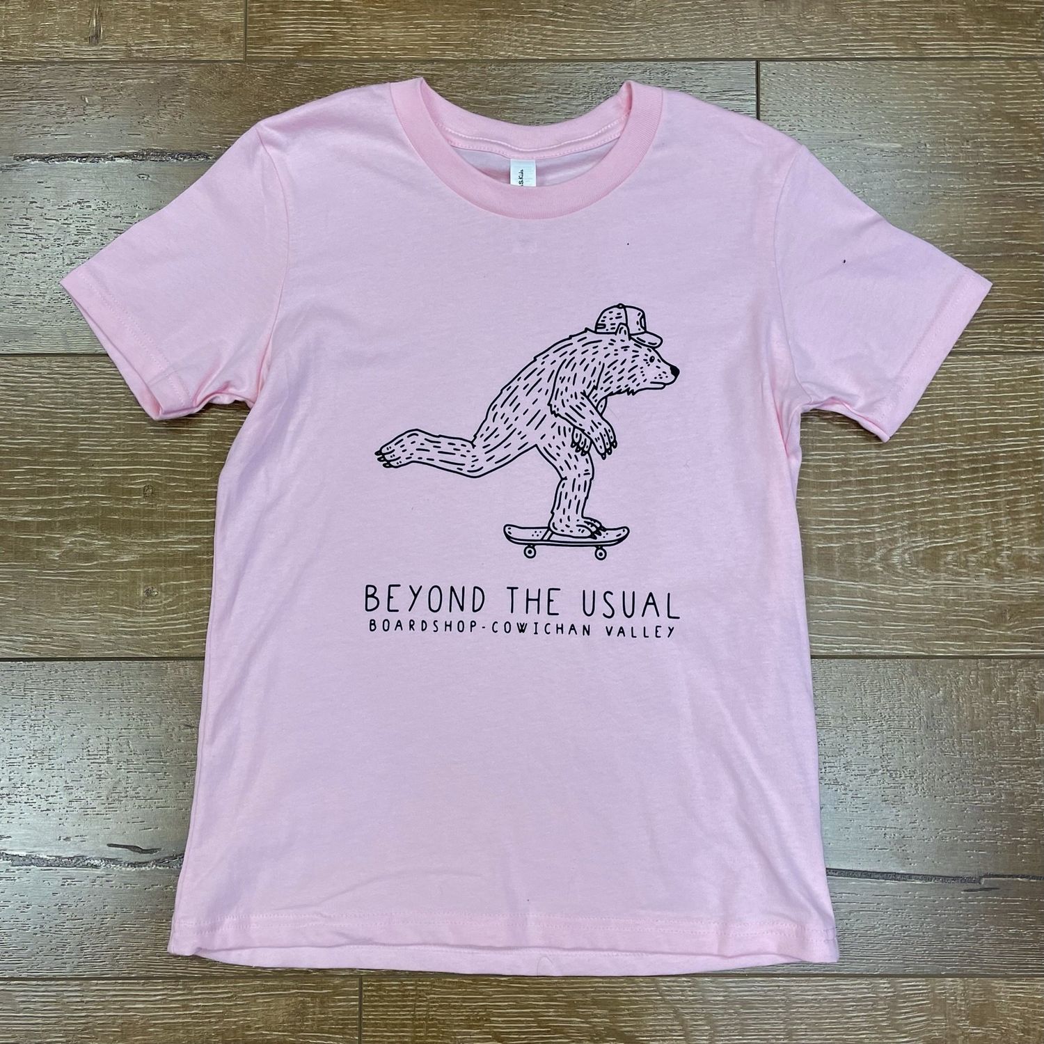 BTU Youth  Skate Bear Tee Pink