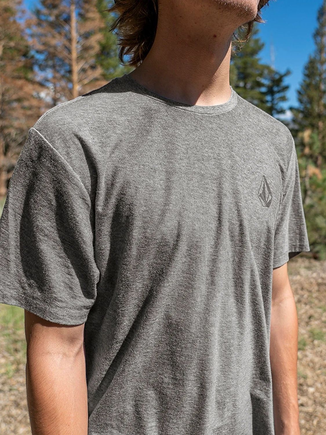 Volcom Men's Stone Tech SS Tee -Charcoal